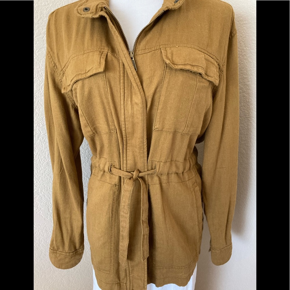 Utility jacket tobacco color jacket new woman’s lightweight jacket